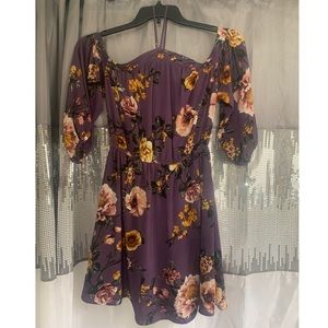 Miami Purple Floral Dress